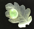 Oak Leaf Pendant with Phrenite
