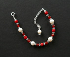 Coral and Pearl Bracelet