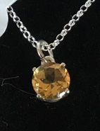 Faceted Citrine Pendant