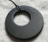 Shungite 'Double Round' Pendant